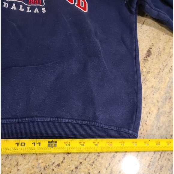 Vintage Size M L ? Planet Hollywood Dallas Sweatshirt Blue Red Embroidered - Picture 6 of 14